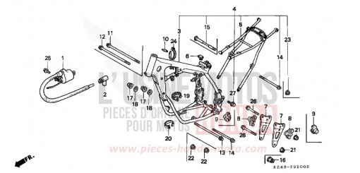 FRAME BODY/IGNITION COIL CR125RR de 1994
